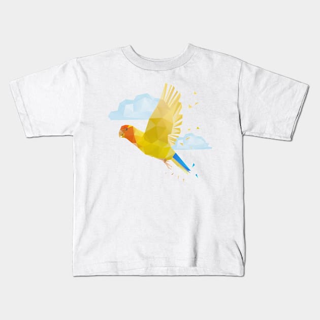 Geometric Animal Parrot Kids T-Shirt by Rebus28